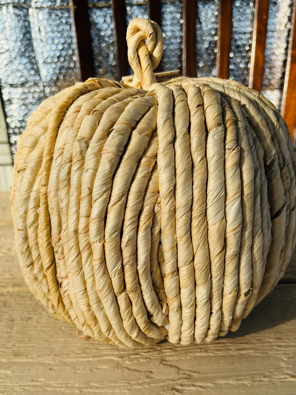 Hobby Lobby Braided Raffia Knot Accent - Cream